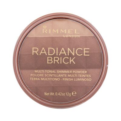 Rimmel London Radiance Brick Бронзант за жени 12 g Нюанс 002 Medium