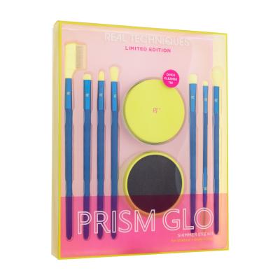 Real Techniques Prism Glo Shimmer Eye Kit Limited Edition Подаръчен комплект четка 039 Lash Groomer 1 бр + четка 040 Smudge 1 бр + четка 041 Detailer 1 бр + четка 042 Tapered Shadow 1 бр + четка 043 Shading 1 бр + четка 044 Brow Spoolie 1 бр + четка 045 Blending 1 бр + препарат за почистване на козм