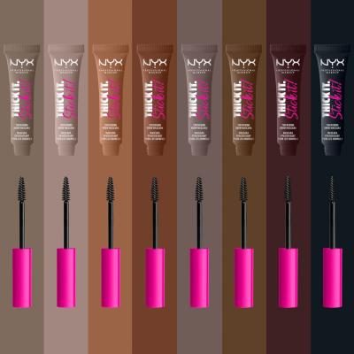 NYX Professional Makeup Thick It Stick It! Спирала за вежди за жени 7 ml Нюанс 06 Brunette