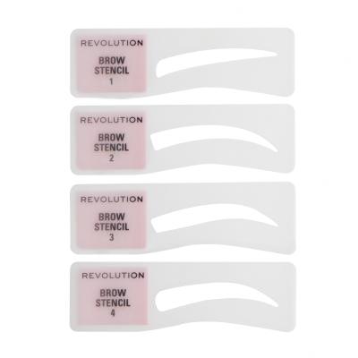 Makeup Revolution London Brow Powder Stamp &amp; Stencil Пудра за вежди за жени 0,65 g Нюанс Granite