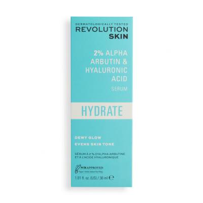 Revolution Skincare Hydrate 2% Alpha Arbutin &amp; Hyaluronic Acid Serum Серум за лице за жени 30 ml