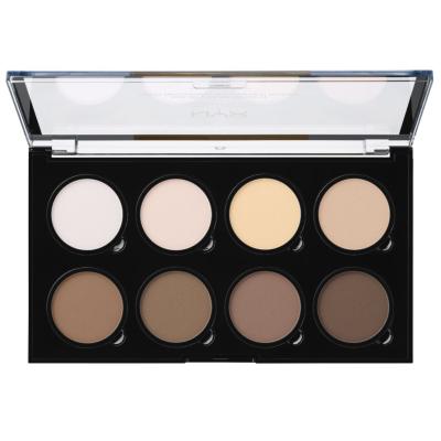 NYX Professional Makeup Highlight &amp; Contour PRO Контурираща палитра за жени 21,6 g Нюанс Nude