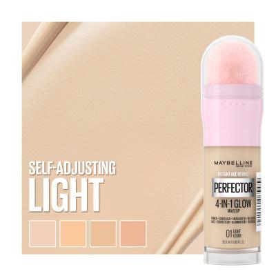 Maybelline Instant Anti-Age Perfector 4-In-1 Glow Фон дьо тен за жени 20 ml Нюанс 01 Light