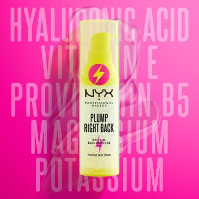 NYX Professional Makeup Plump Right Back Plumping Serum + Primer Основа за грим за жени 30 ml