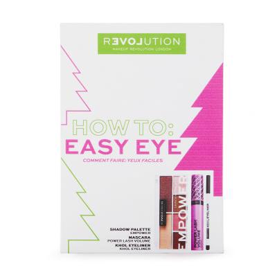 Revolution Relove How To: Easy Eye Подаръчен комплект спирала Power Lash Volume Mascara 7 ml + палитра сеники за очи Empower Shadow Palette 5,2 g + очна линия Khol Eyeliner 1,2 g Black