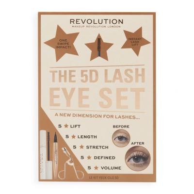 Makeup Revolution London 5D Lash Eye Set Подаръчен комплект спирала 5D Lash 14 ml + очна линия Renaissance Flick 0,8 g Black + пинсета за мигли