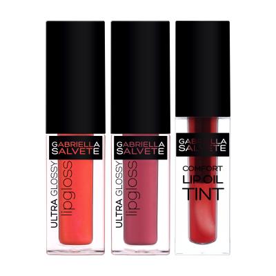 Gabriella Salvete Ultra Glossy Lipgloss &amp; Lip Oil Set Подаръчен комплект гланц за устни Ultra Glossy Lipgloss 4 ml + гланц за устни Ultra Glossy Lipgloss 4 ml 03 + масло за устни Comfort Lip Oil Tint 2,7 ml 03