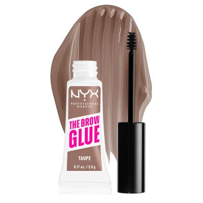 NYX Professional Makeup The Brow Glue Instant Brow Styler Гел и помада за вежди за жени 5 g Нюанс 02 Taupe