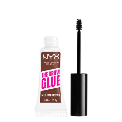 NYX Professional Makeup The Brow Glue Instant Brow Styler Гел и помада за вежди за жени 5 g Нюанс 03 Medium Brown