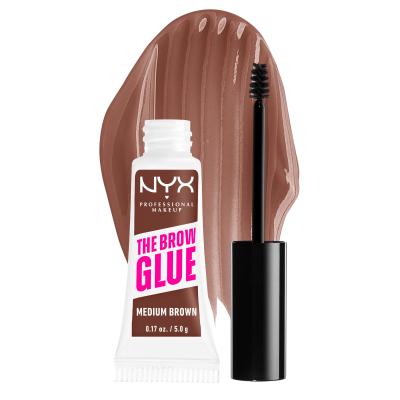 NYX Professional Makeup The Brow Glue Instant Brow Styler Гел и помада за вежди за жени 5 g Нюанс 03 Medium Brown