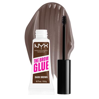 NYX Professional Makeup The Brow Glue Instant Brow Styler Гел и помада за вежди за жени 5 g Нюанс 04 Dark Brown