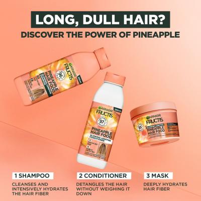 Garnier Fructis Hair Food Pineapple Glowing Lengths Conditioner Балсам за коса за жени 350 ml