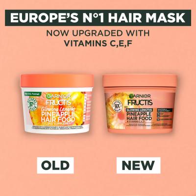 Garnier Fructis Hair Food Pineapple Glowing Lengths Mask Маска за коса за жени 400 ml