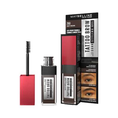 Maybelline Tattoo Brow 36H Styling Gel Гел и помада за вежди за жени 6 ml Нюанс 260 Deep Brown