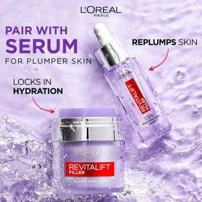 L&#039;Oréal Paris Revitalift Filler HA Plumping Water-Cream Дневен крем за лице за жени 50 ml