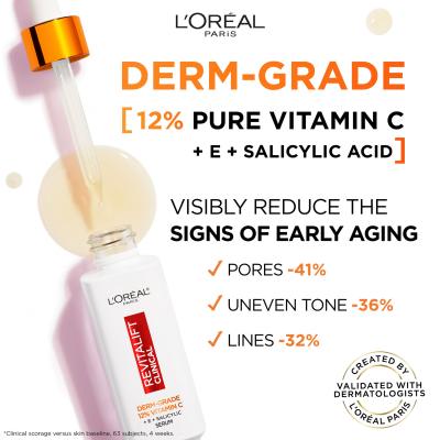 L&#039;Oréal Paris Revitalift Clinical Pure 12% Vitamin C Серум за лице 30 ml