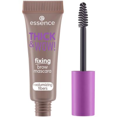 Essence Thick &amp; Wow! Fixing Brow Mascara Спирала за вежди за жени 6 ml Нюанс 01 Caramel Blonde