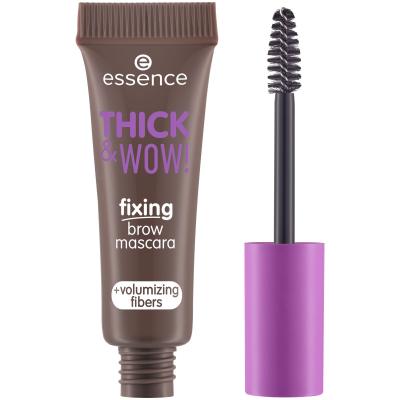 Essence Thick &amp; Wow! Fixing Brow Mascara Спирала за вежди за жени 6 ml Нюанс 02 Ash Brown