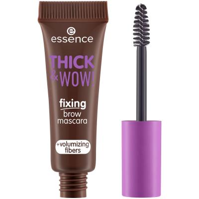 Essence Thick &amp; Wow! Fixing Brow Mascara Спирала за вежди за жени 6 ml Нюанс 03 Brunette Brown