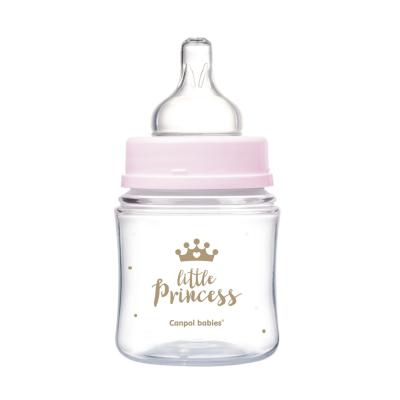 Canpol babies Royal Baby Easy Start Anti-Colic Bottle Little Princess 0m+ Бебешко шише за деца 120 ml