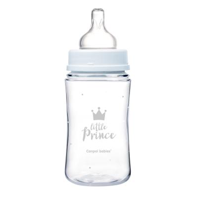 Canpol babies Royal Baby Easy Start Anti-Colic Bottle Little Prince 3m+ Бебешко шише за деца 240 ml