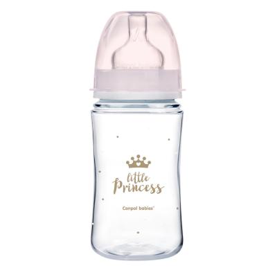 Canpol babies Royal Baby Easy Start Anti-Colic Bottle Little Princess 3m+ Бебешко шише за деца 240 ml