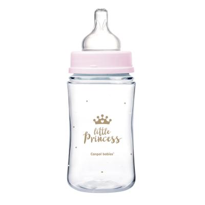 Canpol babies Royal Baby Easy Start Anti-Colic Bottle Little Princess 3m+ Бебешко шише за деца 240 ml