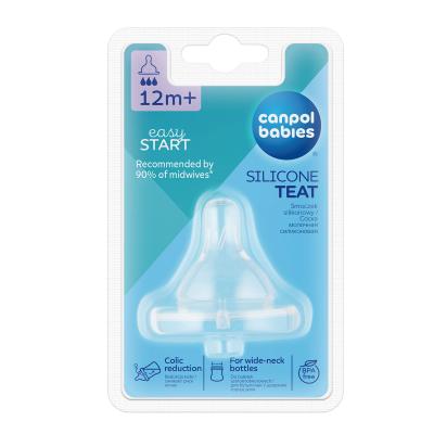 Canpol babies Easy Start Silicone Teat Fast 12m+ Биберон за хранене за деца 1 бр