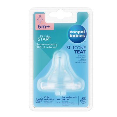 Canpol babies Easy Start Silicone Teat Porridge 6m+ Биберон за хранене за деца 1 бр