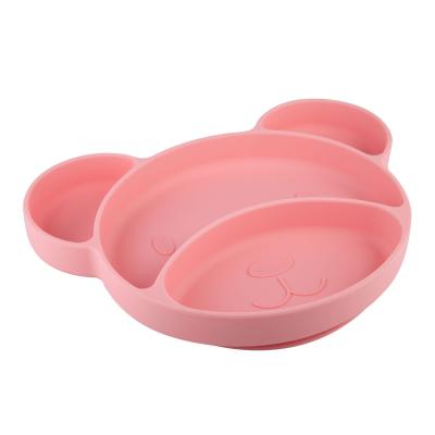 Canpol babies Silicone Suction Plate Pink Съдове за деца 500 ml