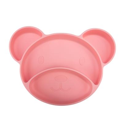 Canpol babies Silicone Suction Plate Pink Съдове за деца 500 ml