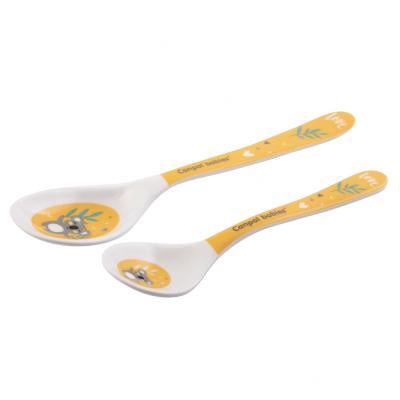 Canpol babies Exotic Animals Melamine Spoons 9m+ Yellow Съдове за деца 2 бр