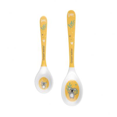 Canpol babies Exotic Animals Melamine Spoons 9m+ Yellow Съдове за деца 2 бр