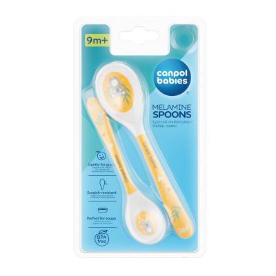 Canpol babies Exotic Animals Melamine Spoons 9m+ Yellow Съдове за деца 2 бр