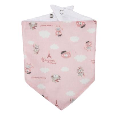 Canpol babies Bonjour Paris Muslin Bib Pink Лигавник за деца 2 бр