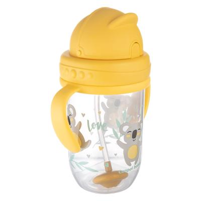 Canpol babies Exotic Animals Non-Spill Expert Cup With Weighted Straw Yellow Чаша за деца 270 ml