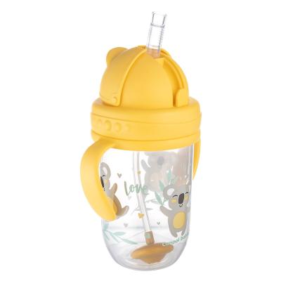 Canpol babies Exotic Animals Non-Spill Expert Cup With Weighted Straw Yellow Чаша за деца 270 ml