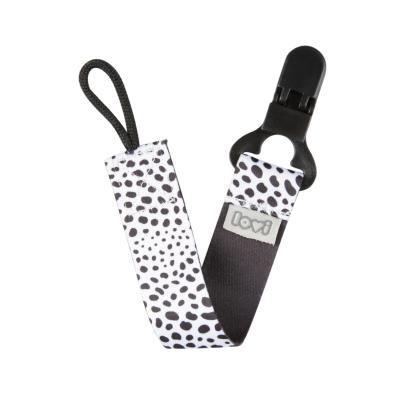 LOVI Salt&amp;Pepper Soother Clip With Ribbon Клипс за биберон за деца 1 бр