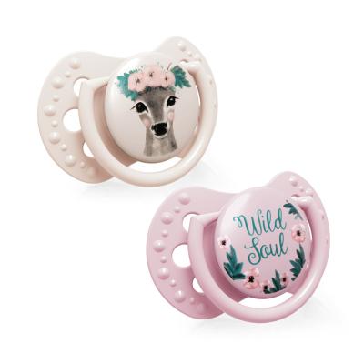 LOVI Wild Soul Dynamic Soother Girl 0-3m Биберон за деца 2 бр