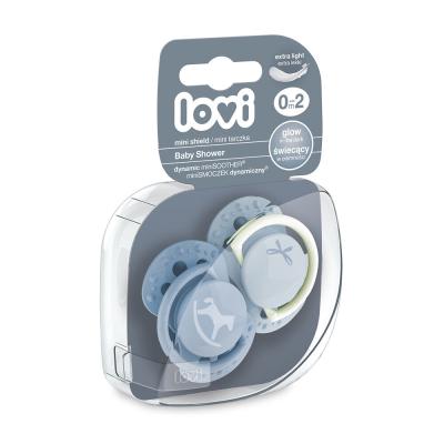 LOVI Baby Shower Dynamic miniSoother Boy 0-2m Биберон за деца 2 бр