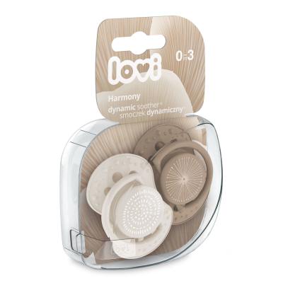 LOVI Harmony Dynamic Soother Girl 0-3m Биберон за деца 2 бр