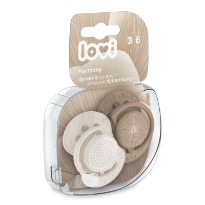 LOVI Harmony Dynamic Soother Girl 3-6m Биберон за деца 2 бр