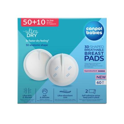 Canpol babies Ultra Dry Breathable Disposable Breast Pads Подплънки за кърмачки за жени 60 бр