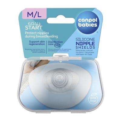 Canpol babies Easy Start Silicone Nipple Shields M/L Подплънки за кърмачки за жени 2 бр