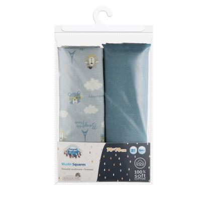 Canpol babies Bonjour Paris Muslin Squares Diapers Blue Пелена от плат за деца 2 бр