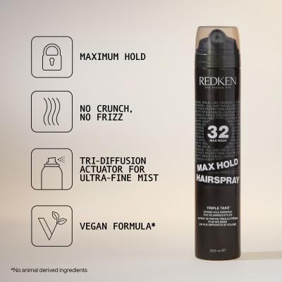 Redken Triple Take 32 Max Hold Hairspray Лак за коса за жени 300 ml