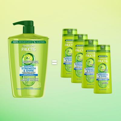 Garnier Fructis Strength &amp; Shine Fortifying Shampoo Шампоан за жени 1000 ml