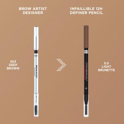 L&#039;Oréal Paris Infaillible Brows 12H Definer Pencil Молив за вежди за жени 1 g Нюанс 3.0 Brunette