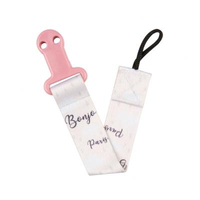 Canpol babies Bonjour Paris Soother Clip With Ribbon Клипс за биберон за деца 1 бр