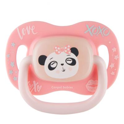 Canpol babies Exotic Animals Silicone Soother Panda 18m+ Биберон за деца 1 бр